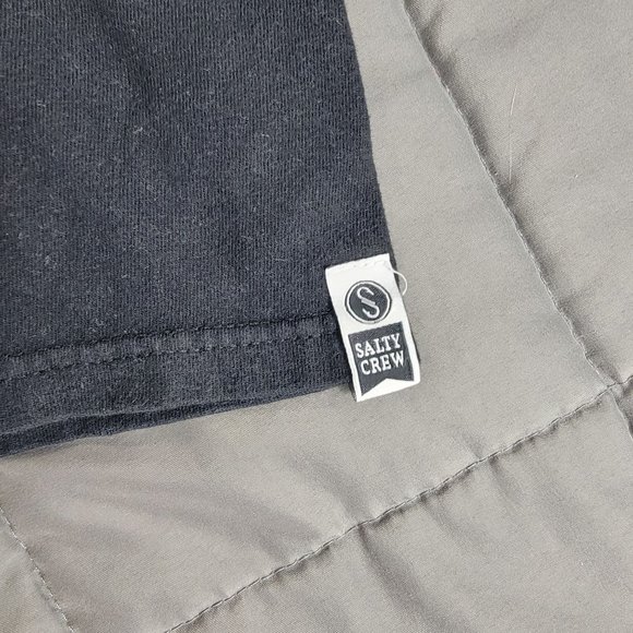 Salty Crew Mens 2Xl Black Short Sleeve T Shirt Chasing Tail Fish Fishing Casual - Picture 6 of 11